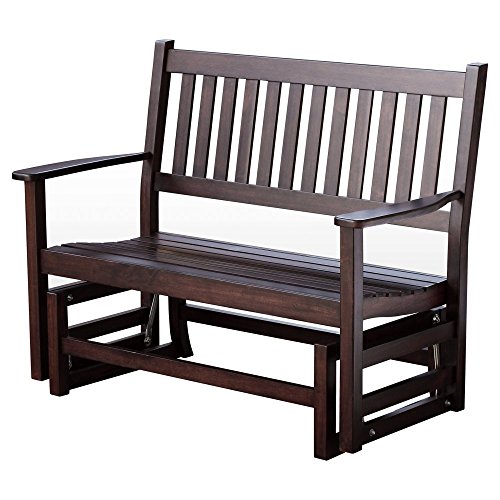 Hinkle Chair Company Stained Plantation Porch Glider 5 Mahogany