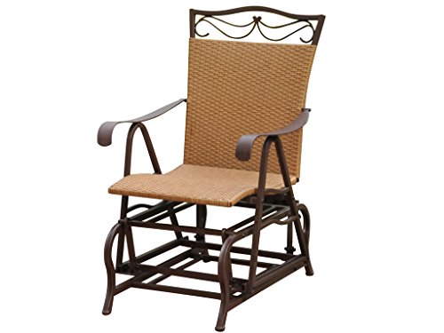 VALENCIA RESIN WICKER and STEEL PATIOPORCH GLIDER - PATIO FURNITURE