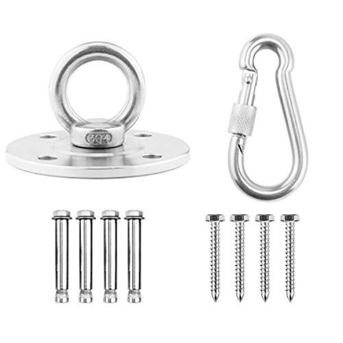 HUACHEN-LS Durable Accessory Permanent Antirust 304 Stainless Steel 360° Swivel Swing Hangers Stainless Steel Swing Hook for Ceiling Wooden Porch Swing Hanging kit Boat Fittings