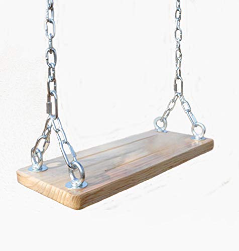 MYES Wooden Porch Swings for Indoor and Outdoor with Sturdy Stain-Steel Chain