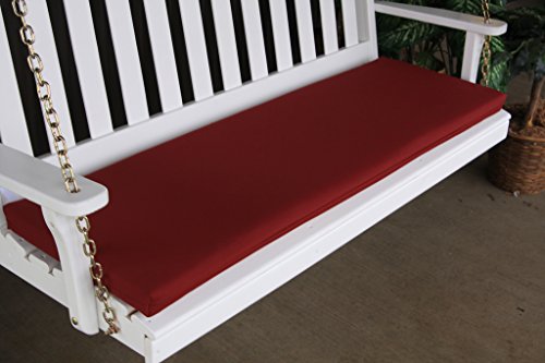 6 Foot Outdoor Bench Glider or Swing Cushion Sundown Material- Burgundy