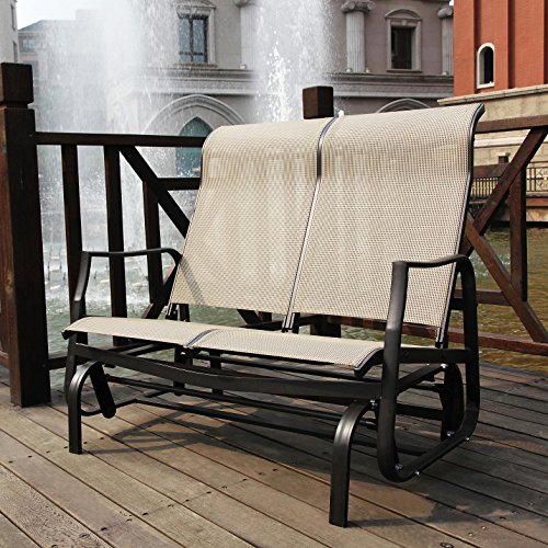 Patio Swing For Two - Porch Loveseat Sling Glider