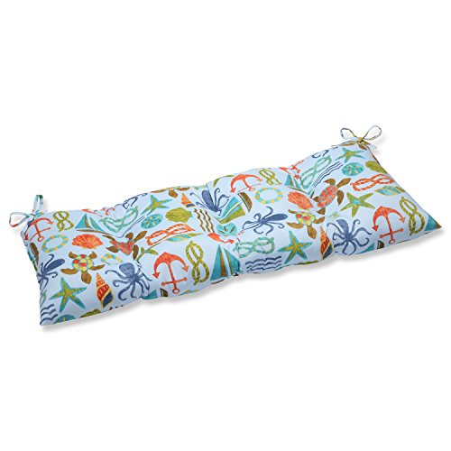 Pillow Perfect Indooroutdoor Seapoint Blue Summer Swingbench Cushion