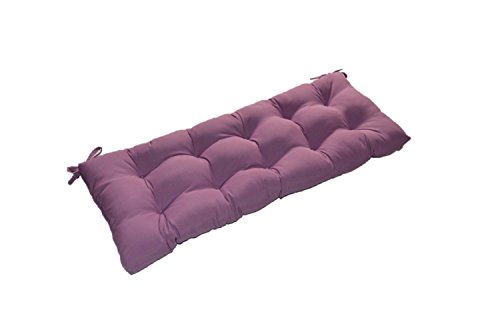 Solid Lilac Lavender Purple Indoor  Outdoor Tufted Cushion For Bench Swing Glider - Choose Size 48&quot X 20&quot
