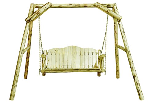 Montana Woodworks MWLSV Montana Collection Lawn Swing Clear Exterior Finish