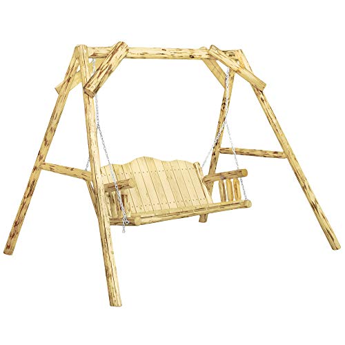 Montana Woodworks MWLSVAZ Montana Collection Lawn Swing Clear Lacquer Finish