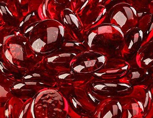 12 Fire Glass Beads for Indoor or Outdoor Fire Pits or Fireplace 10 Pounds Ruby