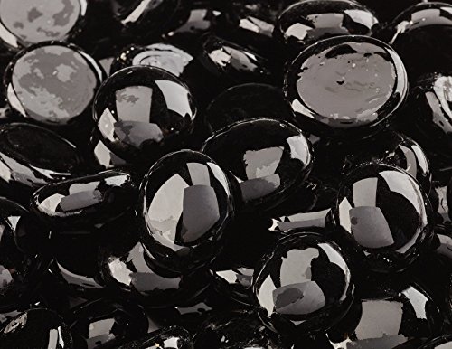 12 Fire Glass Beads for Indoor or Outdoor Fire Pits or Fireplace Black Sable
