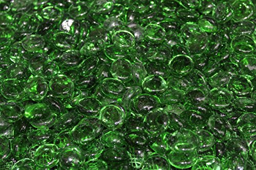 Fireglass Fire Beads Fireplace Glass And Fire Pit Glass, 10-pound, Emerald Green Luster