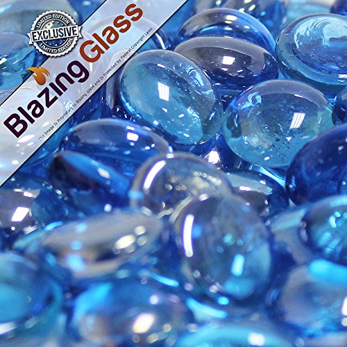 Limited Edition 10-Pound Ice Blue Luster Fire Glass Beads