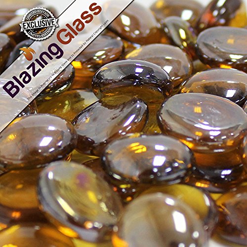 Limited Edition 10-pound Dark Caramel Luster Fire Glass Beads