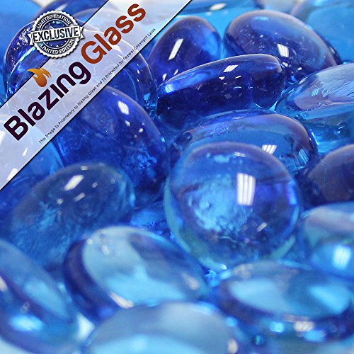 Limited Edition 10-pound Ice Blue Fire Glass Beads