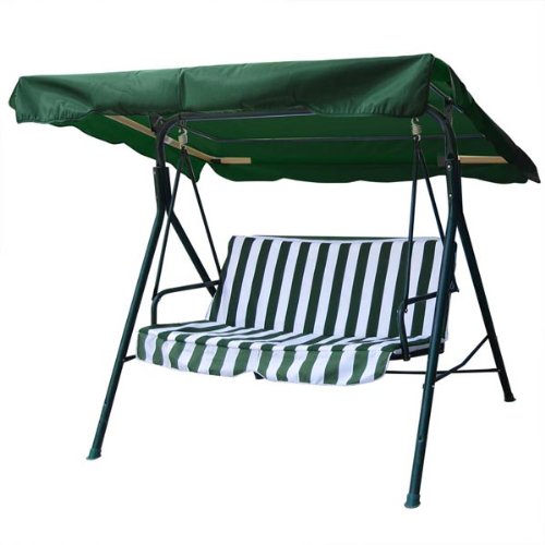 Green Color Polyester Fabric 6Â¼ Foot 75 x 52 Inch Outdoor Patio Swing Canopy Replacement Top Cover UV Block Sun Shade Waterproof for Porch Garden Furniture Chair