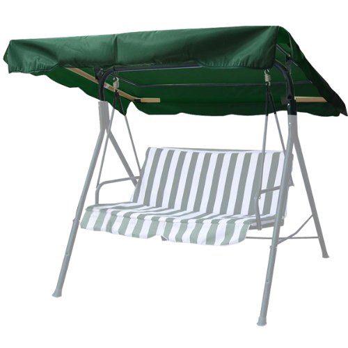 66&quotx45&quot Green Swing Canopy Replacement Porch Top Cover Park Seat Furniture Patio