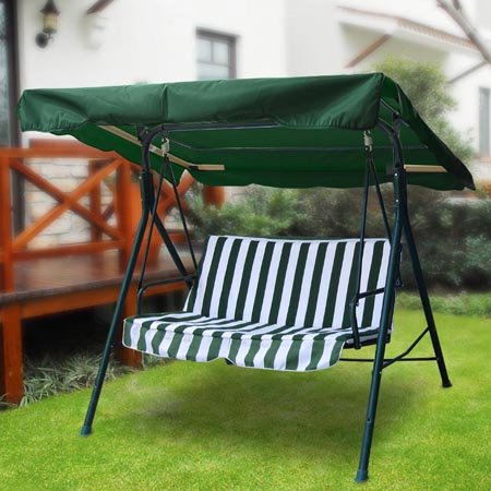 All Weather 77x43 Outdoor Replacement Swing Canopy Cover Top Porch Patio Seat Furniture Pool - Green