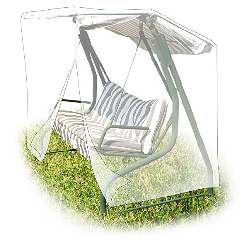 Relaxdays 3-Seater Garden Canopy Swing Cover Weather-Proof Protective Cover for Swing Seats