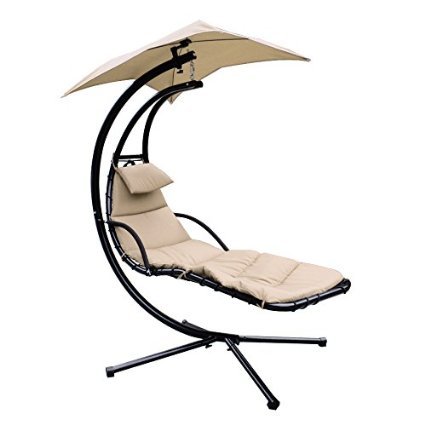 F2c Chaise Lounger Hanging Chair Arc Stand Air Porch Swing Hammock Chair Canopy Umbrella Stand Support Included