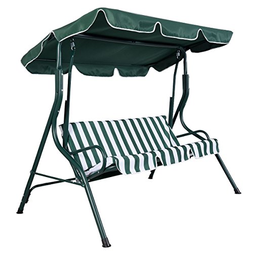 Giantex Green Outdoor Patio Swing Canopy 2 Person Awning Yard Furniture Hammock Steel