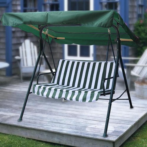 Green Polyester 625 ft 75 x 52 Outdoor Patio Swing Canopy Replacement Top Cover UV Protection Sun Shade Water Stain Resistant Porch Garden Furniture Chair