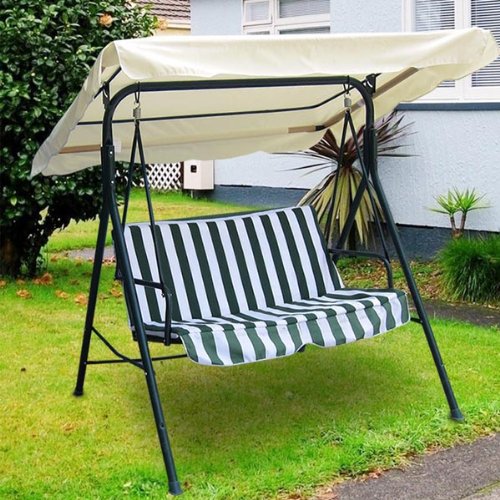 Heavy Duty Ivory Polyester 5Â½ 66-in by 45-in Outdoor Patio Swing Canopy Replacement Top Cover UV Block Sun Shade Water Resistant for Porch Furniture Seat