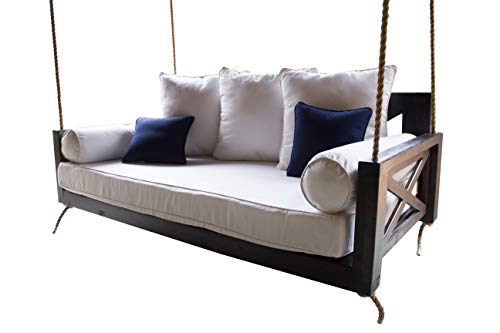 JAMES  JAMES Finley Porch Swing Bed Swing Size - Twin Charred Ember Finish