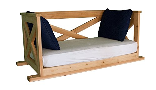 St Michaels Fine Woodworking and Cabinetry The Original Chesapeake Bay Porch Swing Bed - Natural Cedar - Crib Size 28Wx52L Mattress