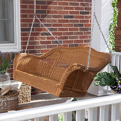 Coral Coast Casco Bay Resin Wicker Porch Swing -