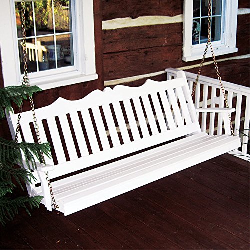 A&ampl Furniture Co Royal English Porch Swing 4 Foot White Paint