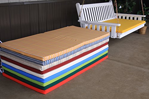 4 Foot Outdoor Swing Bed Mattress CUSHION ONLYSundown Material- Yellow