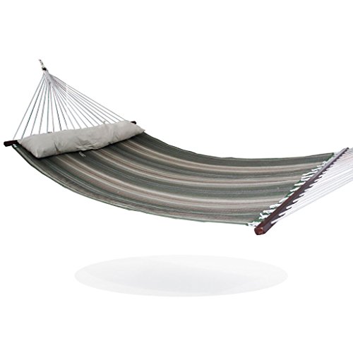 Apricis Fabric Hammock Swing Bed For Outdoor Campingdouble Size Hardwood Spreader Bars Accessories Included