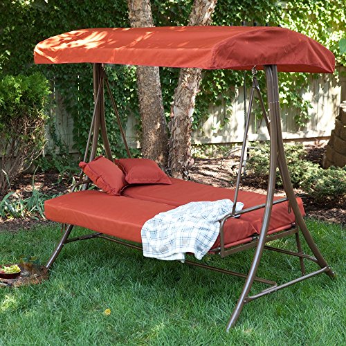 Coral Coast Siesta 3 Person Canopy Swing Bed -