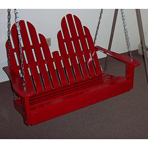 Adirondack Porch Swing Fire Engine Red 37H x 50W x 35D