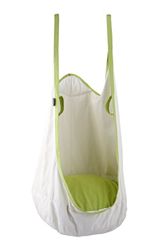 HappyPie Frog Folding Hanging Pod Swing Seat Indoor and Outdoor Hammock for Children to Adult White