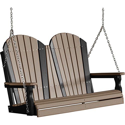 LuxCraft Adirondack 4ft Recycled Plastic Porch Swing