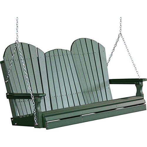 LuxCraft Adirondack 5ft Recycled Plastic Porch Swing