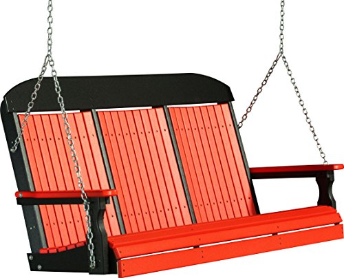 Luxcraft Classic Highback 5ft Recycled Plastic Porch Swing