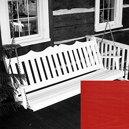 A&ampl Furniture Co Royal English Porch Swing 4 Foot Tractor Red Paint