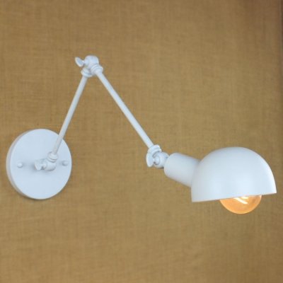 Ding White Finish Small Swing Arm Wall Light