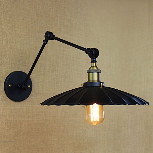 Kiven Vintage Industrial Wall Lamp Loft Creative Swing Arm Sconce Balcony Stair Porch Restaurant Bar Bedroom Wall Light