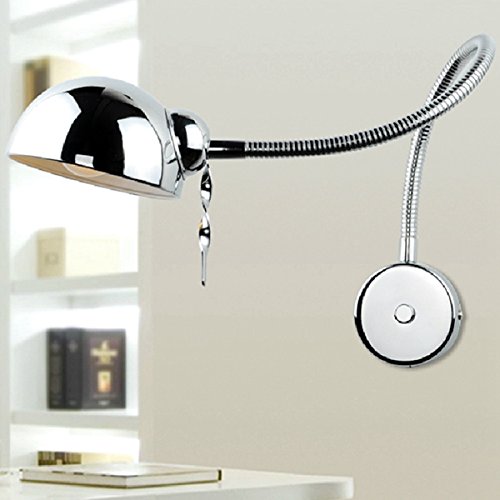 Modern Swing Arm Wall Lamp Flexible Tube Mirror Bathroom Bedroom Light