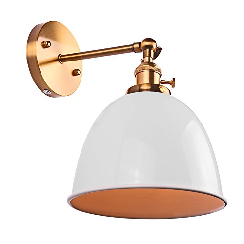Swing Arm Wall Lamp Onever Vintage Wall Mounting Sounce Lighting Fixtures with Switch - Dome Bell shaped