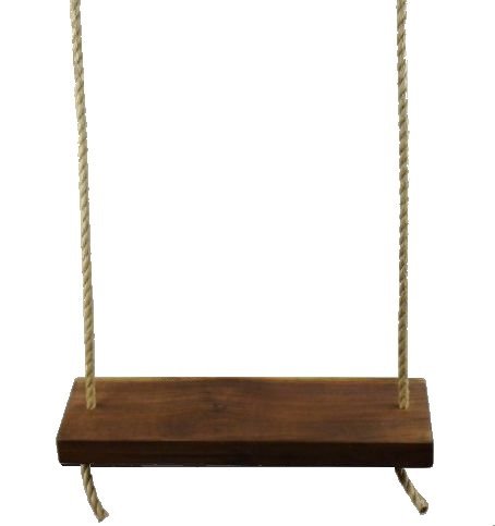 Rustic American Black Walnut 22&quot 2 Hole Tree Swing Outdoor Patio Wood