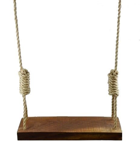 Rustic American Black Walnut 22&quot 4 Hole Tree Swing Patio Outdoor Wood