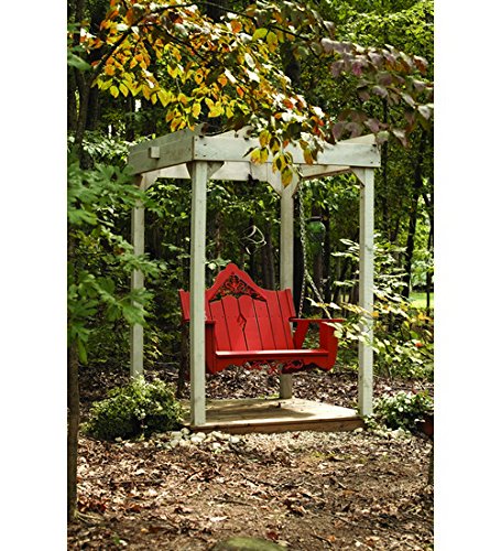 Uwharrie Chair Co V052-41-rustic Red-dist-pine Veranda Swing, Rustic Red-distressed