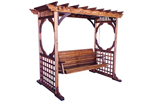Solid Wood Quality Outdoor Patio Arbor With Swing
