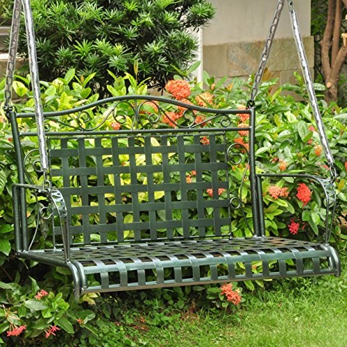 International Caravan Mandalay Iron Porch Swing