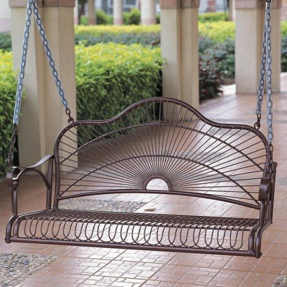 Iron Patio Porch Swing