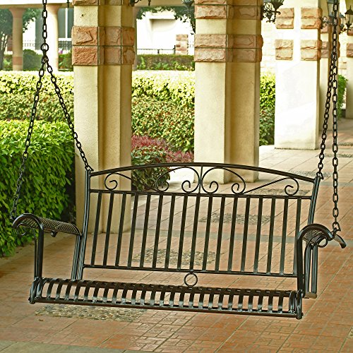 Tropico Wrought Iron Hanging Porch Swing