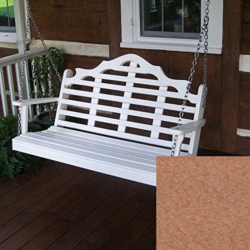 A&L Furniture Co Marlboro Recycled Plastic Porch Swing 4 Foot Cedar