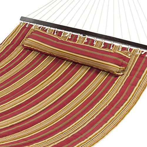 Best Choice Products&reg Hammock Quilted Fabric With Pillow Double Size Spreader Bar Heavy Duty Stylish